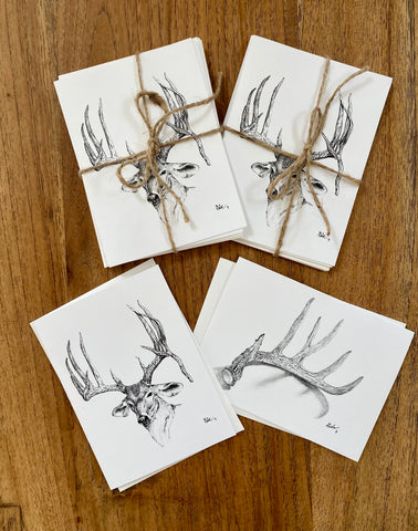 Whitetail Buck and Antler Card Set
